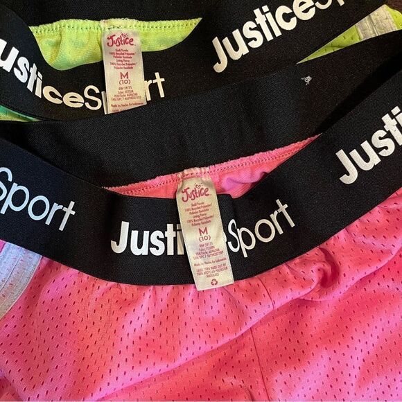 JUSTICE SHORTS GIRLS SIZE SMALL  BUNDLE OF 2 PINK AND YELLOW NEW​ - Picture 7 of 7